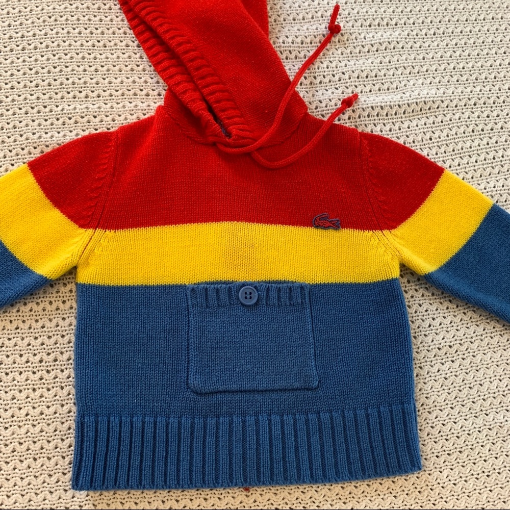LACOSTE vintage toddler hooded sweater